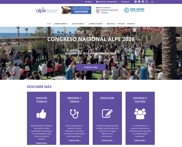Fundación ALPE: plataforma institucional a medida