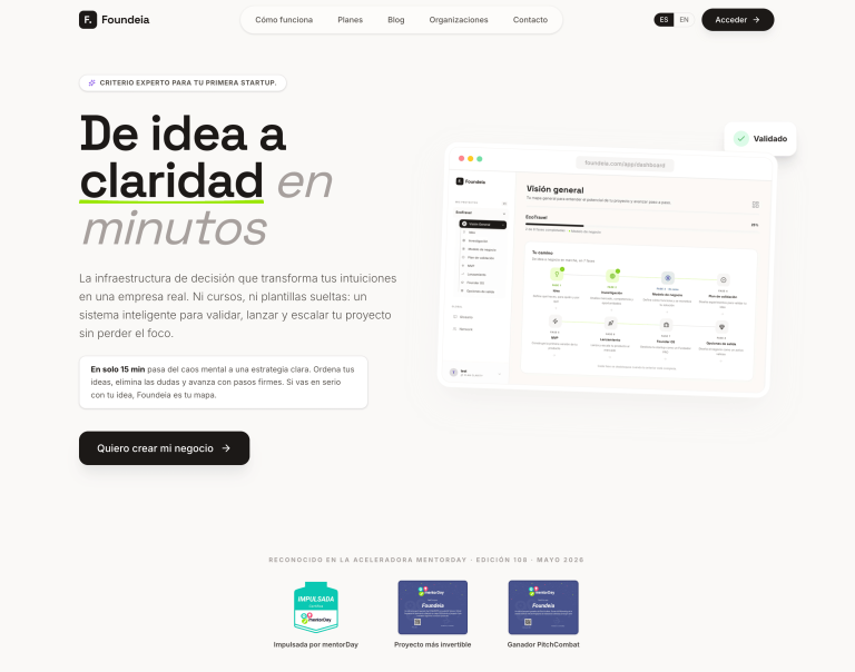 Foundeia: SaaS con IA para emprender con más criterio