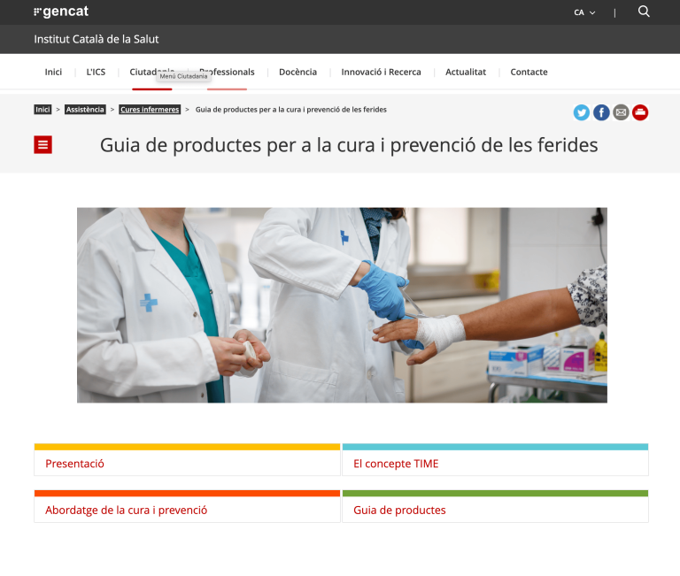 Institut Català de la Salut: microsite sanitario en Laravel