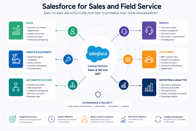 Salesforce for Sales and Field Service in an Industrial Company